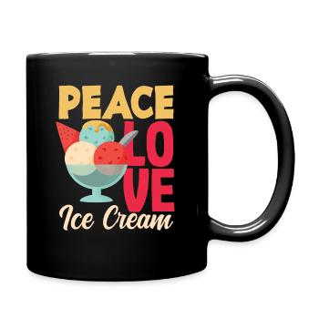 Peace Love Cream For Cream Lovers - Full Colour Mug - black - Right