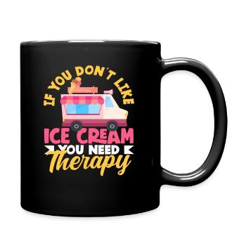 Thérapie des amateurs de crème glacée Fun - Mug uni - noir - Droite