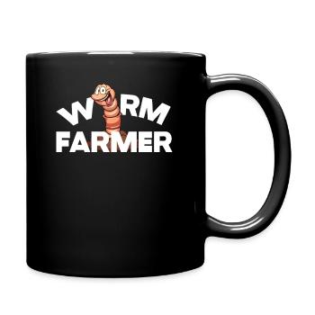 Wurmfarmer Wurmkompost Niedliche Männer Frauen - Tasse einfarbig - Schwarz - Rechts