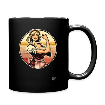 Femme de ménage Dirndl super forte - Mug uni - noir - Droite
