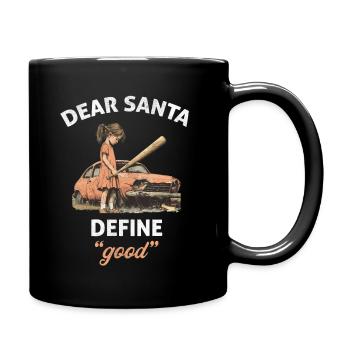 Funny Christmas Retro - Full Colour Mug - black - Right