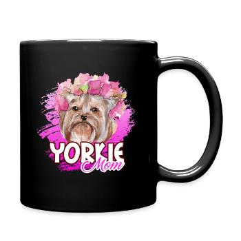 Funny Yorkie Mom - Full Colour Mug - black - Right