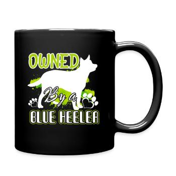 Owned By A Blue Heeler - Full Colour Mug - black - Right