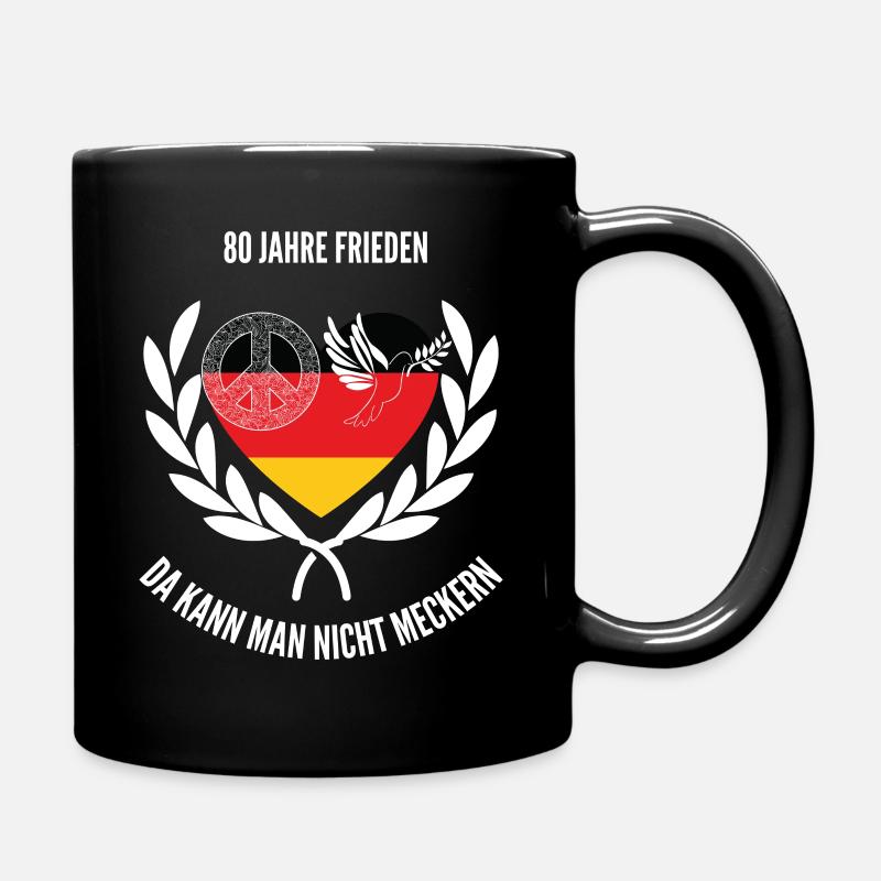 Peace in Germany with peace dove - Full Colour Mug - black