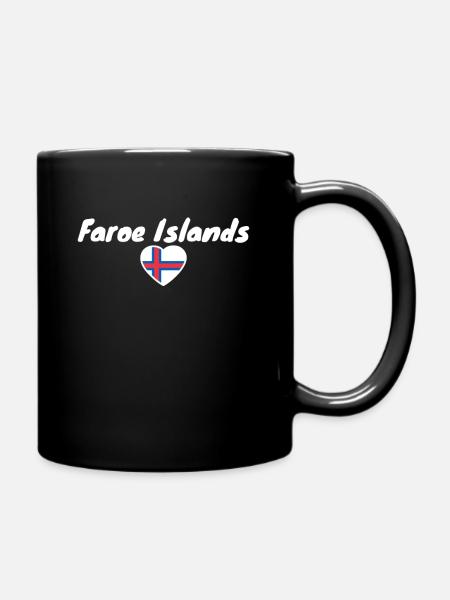 Faroe Islands Färöer Inseln Färingische Flagge - Tasse einfarbig - Schwarz