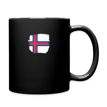 Îles Féroé Drapeau féroïen - Mug uni - noir - Droite