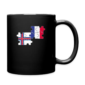 Faroe Islands France Flag French Faroe Islands - Full Colour Mug - black - Right