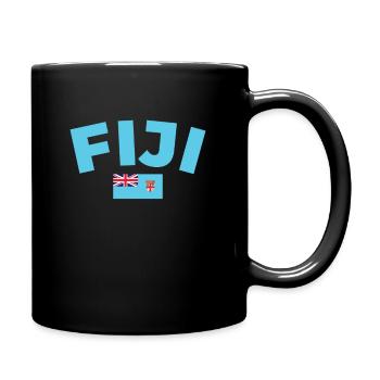 Fiji Fidschi Fidschianische Flagge Fidschianer - Tasse einfarbig - Schwarz - Rechts