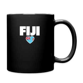 Fiji Fidschi Fidschianische Flagge Fidschianer - Tasse einfarbig - Schwarz - Rechts