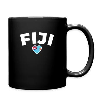 Fiji Fidschi Fidschianische Flagge Fidschianer - Tasse einfarbig - Schwarz - Rechts