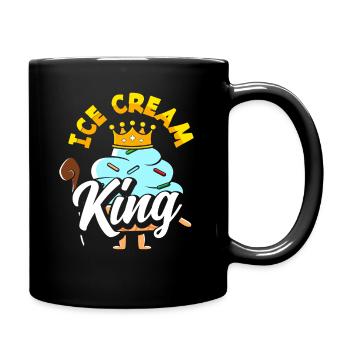 Couronne de roi des amateurs de crème glacée - Mug uni - noir - Droite