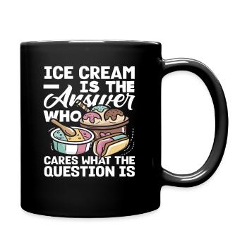 Les amateurs de glaces sont la réponse - Mug uni - noir - Droite