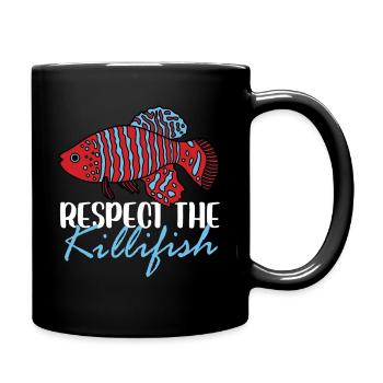Respect de l’aquarium de poissons tropicaux Killifish - Mug uni - noir - Droite
