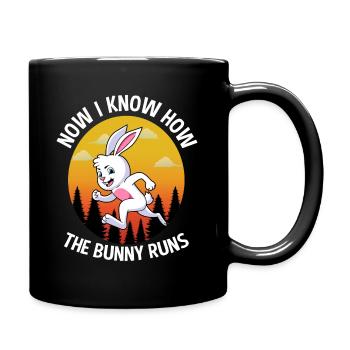 Maintenant, je sais comment le lapin court Proverbes allemands - Mug uni - noir - Droite
