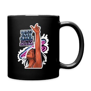 BEATS OVER OFFICE - Full Colour Mug - black - Right