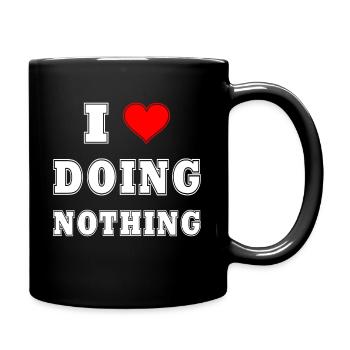 J’adore ne rien faire ! - Mug uni - noir - Droite