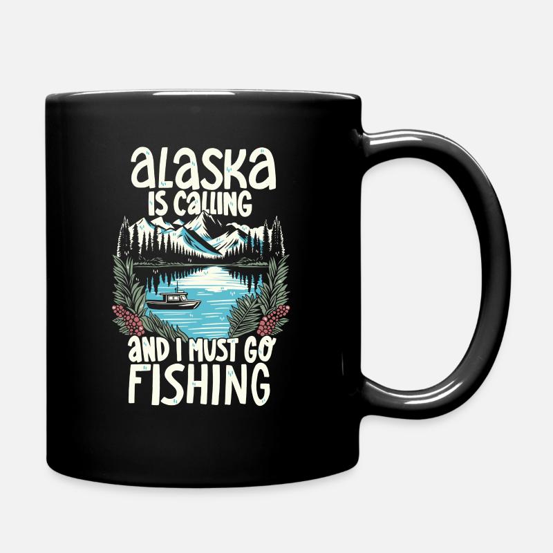 Angeln in Alaska - Tasse einfarbig - Schwarz
