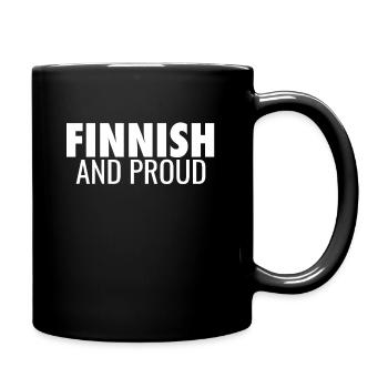 Finnish And Proud Finland Finnish Finn - Full Colour Mug - black - Right