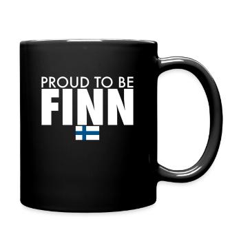 Proud To Be Finn Finland Finnish Flag Finn - Full Colour Mug - black - Right