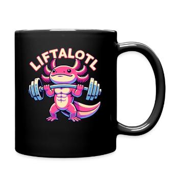 Fitness Musculation Musculation LIFTALOTL Axolotl - Mug uni - noir - Droite