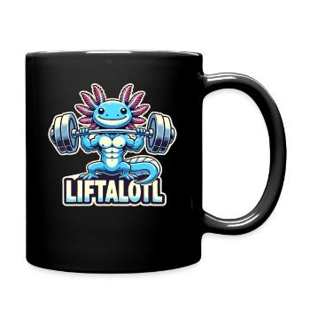 Fitness Musculation Musculation Axolotl LIFTALOTL - Mug uni - noir - Droite