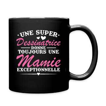Dessinatrice donne toujours mamie exceptionnelle - Mug uni - noir - Droite