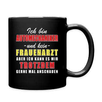 Mechaniker Sprüche Automechaniker - Tasse einfarbig - Schwarz - Rechts