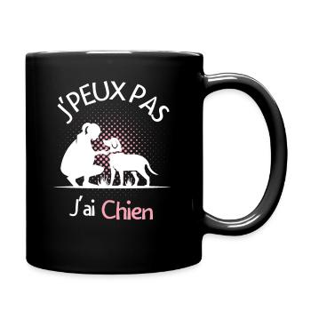 Femme propriétaire de chien - Mug uni - noir - Droite