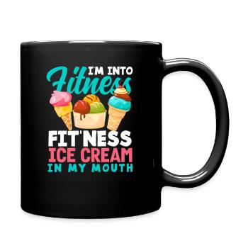 Fitness amateur de crème glacée disant design - Mug uni - noir - Droite