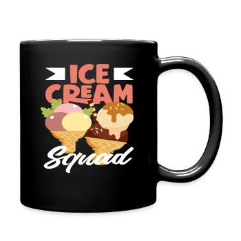 Eiscreme Squad Für Eiscreme Liebhaber - Tasse einfarbig - Schwarz - Rechts