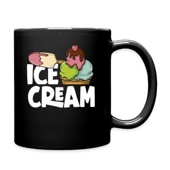 Plaisir coloré des amateurs de crème glacée - Mug uni - noir - Droite