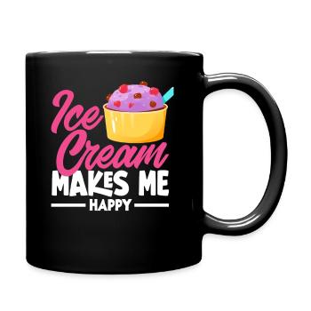 Cream Lover La crème glacée me rend heureux - Mug uni - noir - Droite