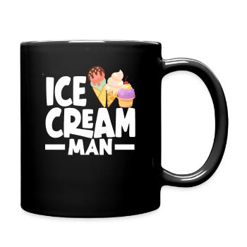 Amateur de crème glacée Cream Man - Mug uni - noir - Droite