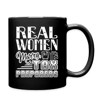 Tax Preparer Real Men Marry Tax Preparers - Full Colour Mug - black - Right