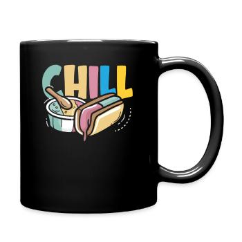 Chill Cream Lover Fun Design - Mug uni - noir - Droite