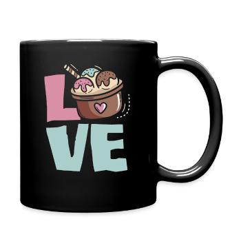 L’amour de la crème glacée pour les amateurs de crème glacée - Mug uni - noir - Droite