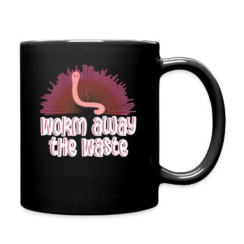 Wurmfarmer Wurmkompost Niedliche Männer Frauen - Tasse einfarbig - Schwarz - Rechts