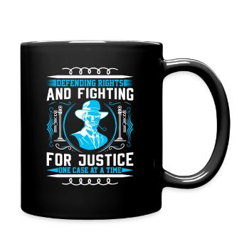 Défendre les droits et lutter pour la justice - one ca - Mug uni - noir - Droite