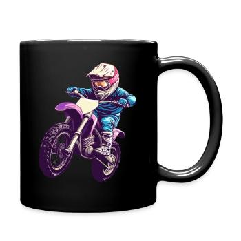 Motocross and dirt bike for kids - Full Colour Mug - black - Right