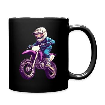 Motocross and dirt bike for kids - Full Colour Mug - black - Right