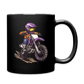 Motocross and dirt bike for kids - Full Colour Mug - black - Right