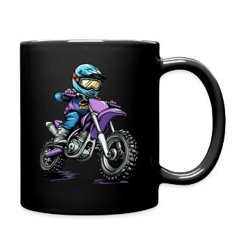 Motocross and dirt bike for kids - Full Colour Mug - black - Right