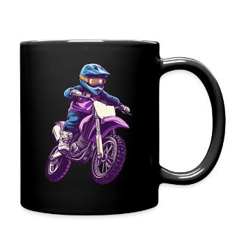 Motocross and dirt bike for kids - Full Colour Mug - black - Right