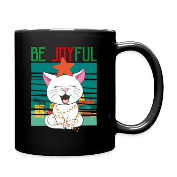 Chat de Noël - Mug uni - noir - Droite