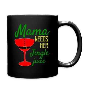 Jingle Juice Weihnachtszeit - Tasse einfarbig - Schwarz - Rechts