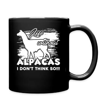 Alpaca Life Without Alpacas - Full Colour Mug - black - Right