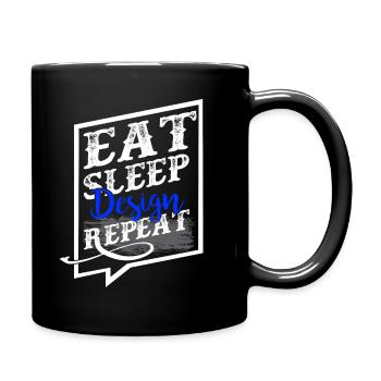 Architect Eat Sleep Design Repeat - Full Colour Mug - black - Right