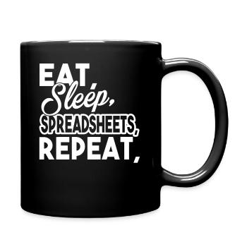 Accountant Eat Sleep Spreadsheets - Full Colour Mug - black - Right