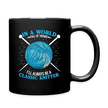 Dans un monde plein de tendances, je serai toujours une classe - Mug uni - noir - Droite