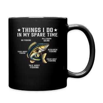 Pêcheur récréatif drôle de conception de pêche humour de pêcheur - Mug uni - noir - Droite